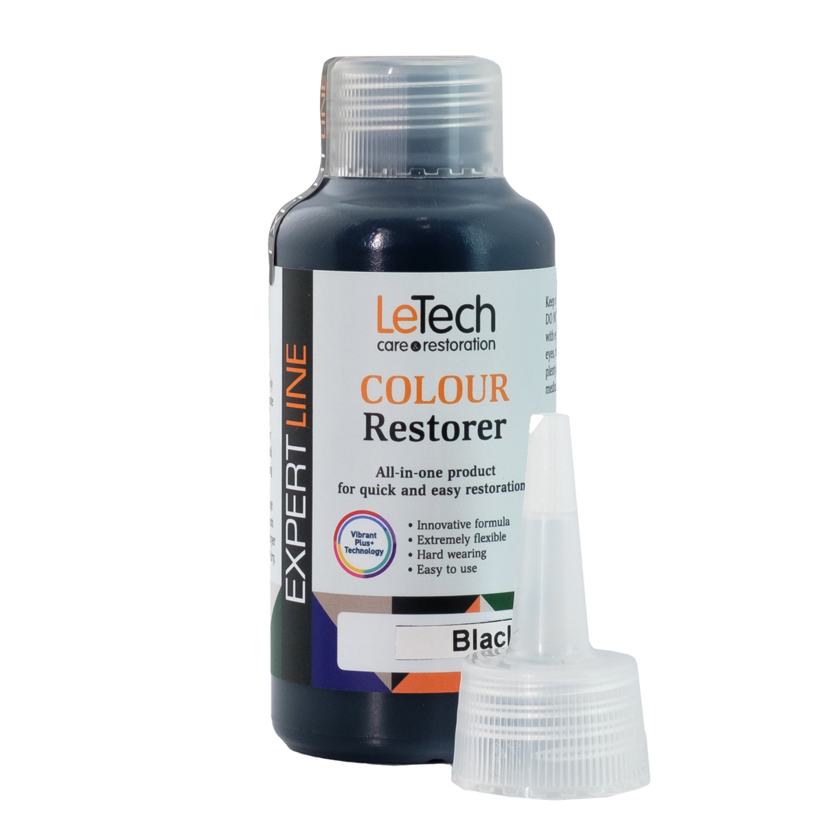 LeTech Colour Restorer bottle with black cap on a white background