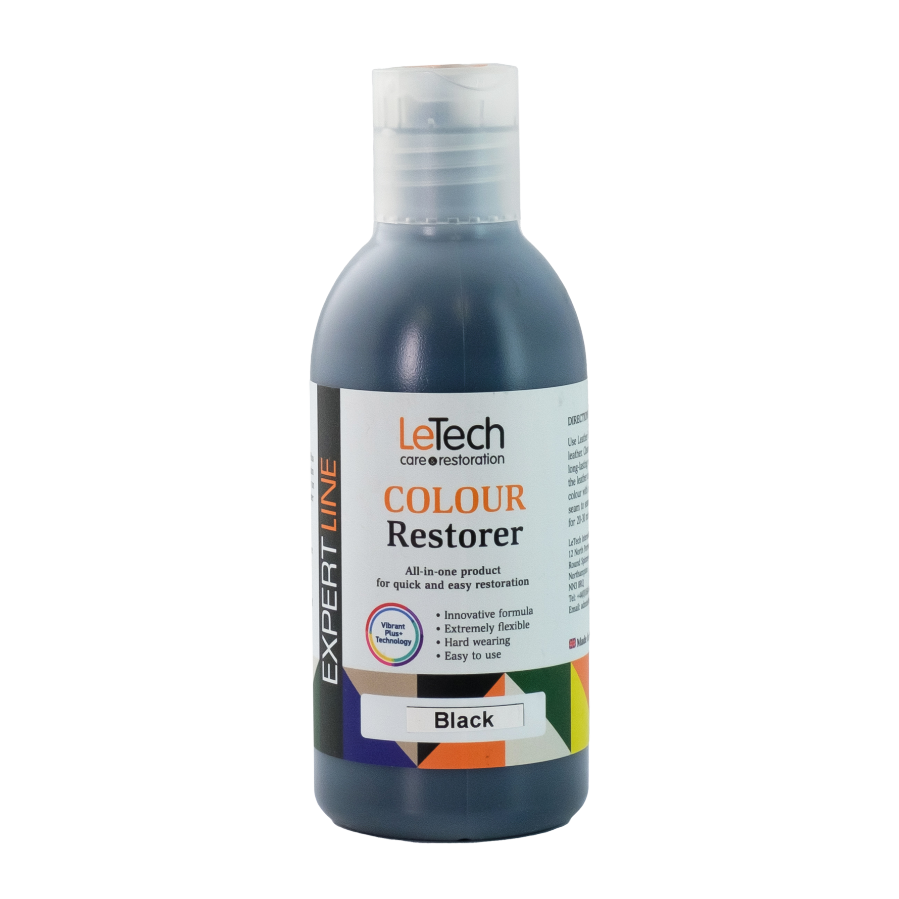 LeTech Colour Restorer bottle for black on a white background