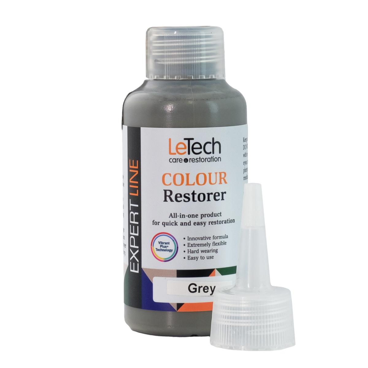LeTech Colour Restorer bottle for grey on a white background
