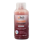 LeTech leather colourant bottle in Bordeaux color on a white background