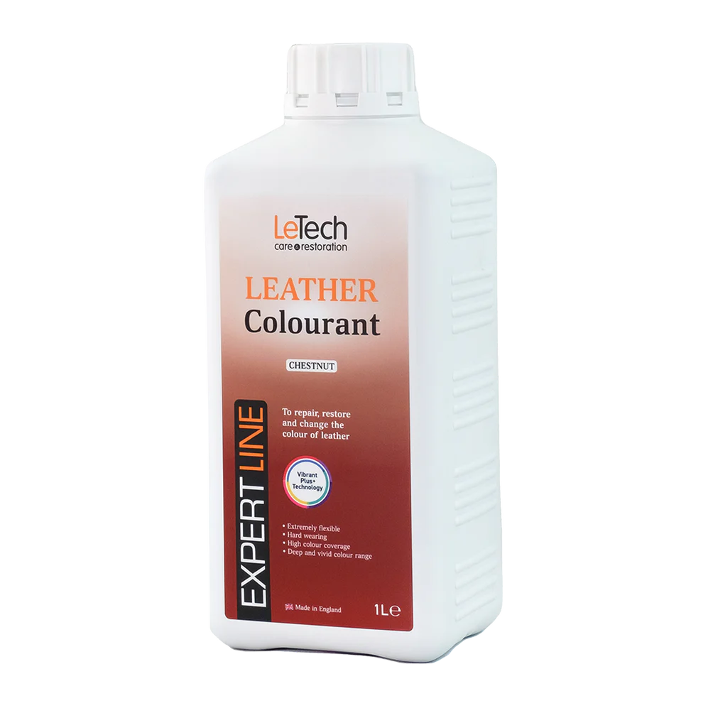 LeTech leather colourant bottle on a white background