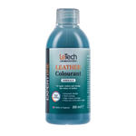 LeTech leather colourant bottle in emerald color on a white background