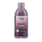 LeTech leather colourant bottle in maroon on a white background