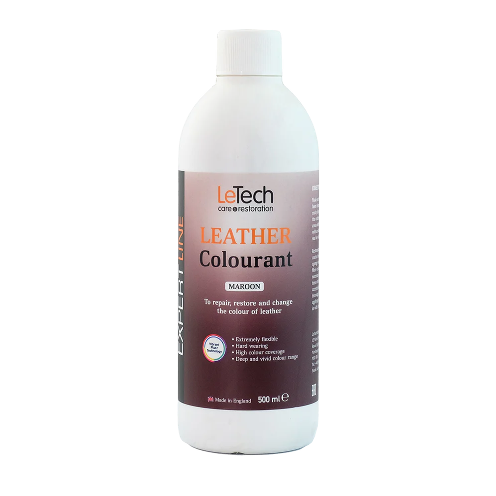 LeTech leather colourant bottle on a white background