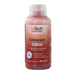 LeTech leather colourant bottle with red oxide on a white background