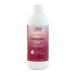 LeTech leather colourant bottle for wine red on a white background
