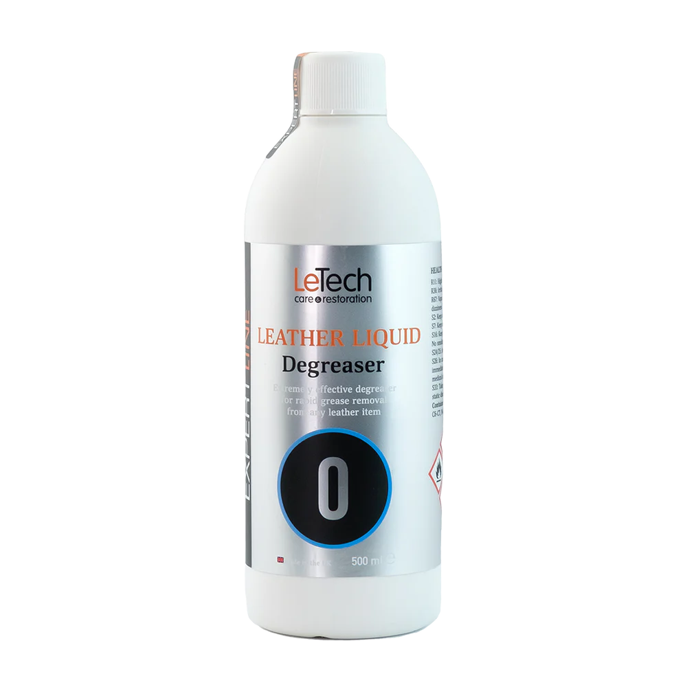 LeTech Leather Liquid Degreaser – professional leather degreaser for dyed & artificial leather